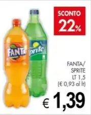 PrestoFresco FANTA/ SPRITE Lt 1,5 offerta