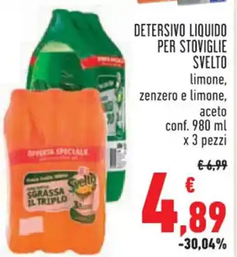 Conad Superstore DETERSIVO LIQUIDO PER STOVIGLIE SVELTO 980 ml offerta