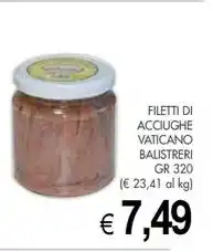 PrestoFresco FILETTI DI ACCIUGHE VATICANO BALISTRERI GR 320 offerta