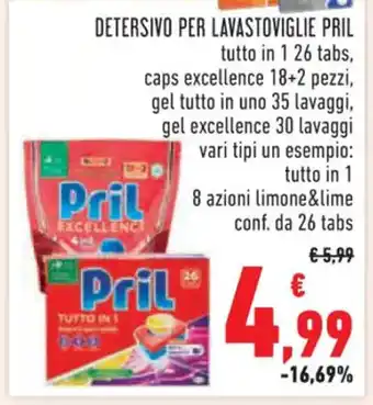 Conad Superstore DETERSIVO PER LAVASTOVIGLIE PRIL offerta
