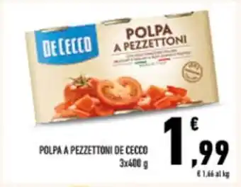 Conad City POLPA A PEZZETTONI DE CECCO 3x400 g offerta