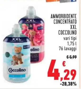 Conad Superstore AMMORBIDENTE CONCENTRATO XXL COCCOLINO vari tipi 1,75 l offerta