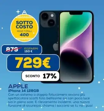 Euronics APPLE iPhone 14 128GB offerta