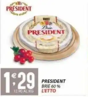 PRESIDENT BRIE 60%