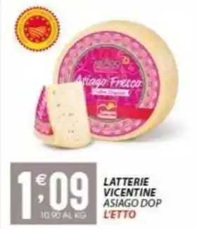 Supermercati Trisss LATTERIE VICENTINE ASIAGO DOP offerta