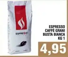 ESPRESSO CAFFÈ GRANI BUSTA BIANCA KG 1