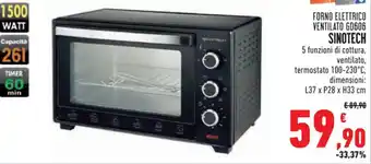 Conad Superstore FORNO ELETTRICO VENTILATO GD606 SINOTECH offerta