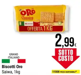 Supermercati Gulliver Biscotti Oro Saiwa, 1kg offerta