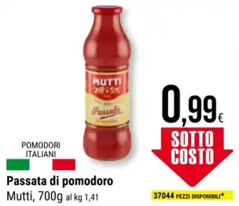 Supermercati Gulliver Passata di pomodoro Mutti, 700g offerta