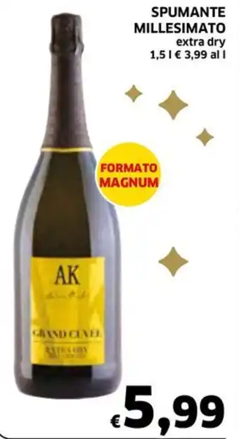 Ecu Discount SPUMANTE MILLESIMATO extra dry 1,5 l offerta