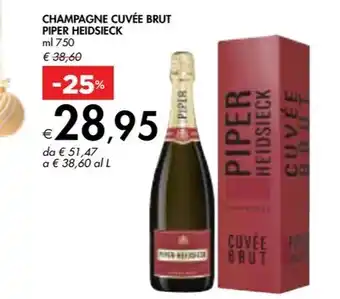 Bennet CHAMPAGNE CUVÉE BRUT PIPER HEIDSIECK offerta