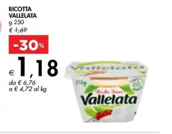Bennet RICOTTA VALLELATA g 250 offerta