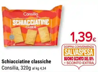 Supermercati Gulliver Schiacciatine classiche Consilia, 320g offerta