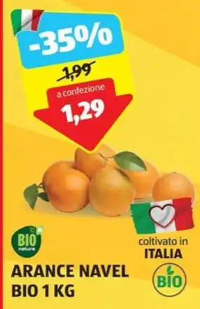 ALDI ARANCE NAVEL BIO 1 kg offerta