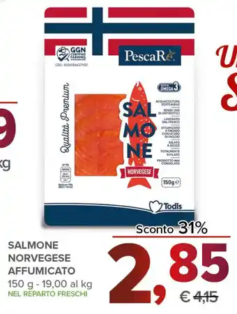 Todis SALMONE NORVEGESE AFFUMICATO 150 g offerta