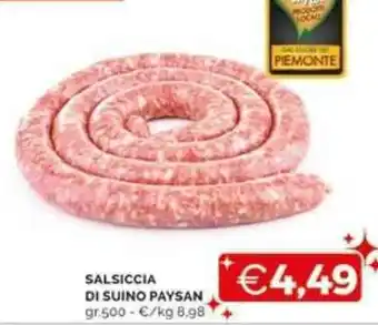 Mercatò SALSICCIA DI SUINO PAYSAN gr.500 offerta