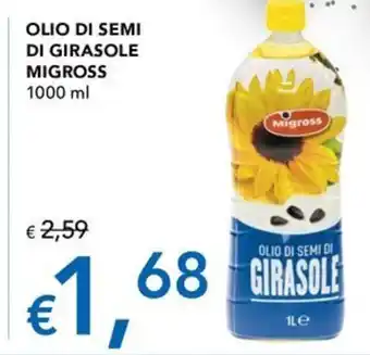 Migross Superstore OLIO DI SEMI DI GIRASOLE MIGROSS 1000 ml offerta
