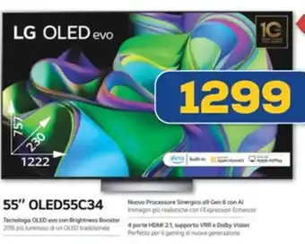 Euronics LG OLED evo 55" OLED55C34 offerta