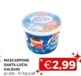Mercatò MASCARPONE SANTA LUCIA GALBANI gr.500 offerta