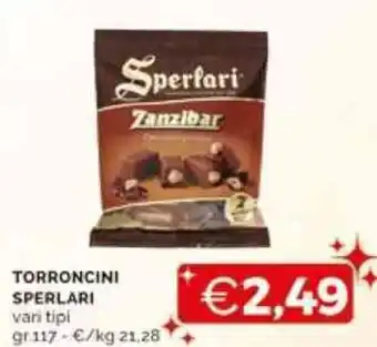 Mercatò TORRONCINI SPERLARI vari tipi gr.117 offerta