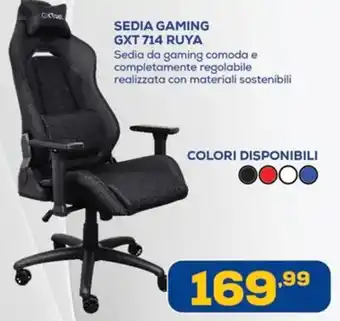 Euronics SEDIA GAMING GXT 714 RUYA offerta