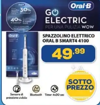Euronics SPAZZOLINO ELETTRICO ORAL B SMART4 4100 offerta