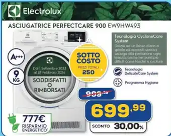 Euronics ASCIUGATRICE PERFECTCARE 900 EW9HW493 offerta