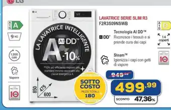 Euronics LAVATRICE SERIE SLIM R3 F2R3S09NSWB offerta