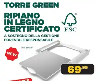 Euronics TORRE GREEN RIPIANO IN LEGNO CERTIFICATO FSC offerta
