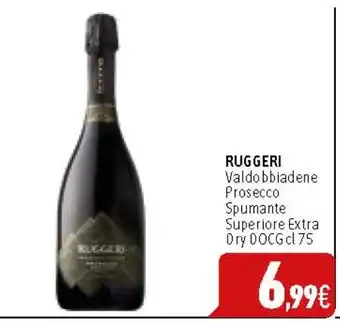C+C Cash and Carry RUGGERI Valdobbiadene Prosecco Spumante Superiore Extra Dry DOCG cl 75 offerta