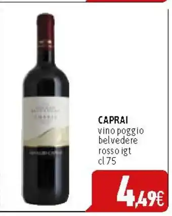 CAPRAI vino poggio belvedere rosso igt cl 75