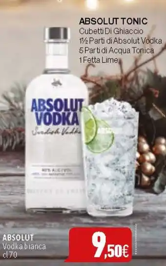 ABSOLUT Vodka bianca cl 70