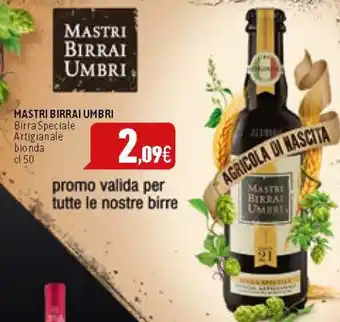 C+C Cash and Carry MASTRI BIRRAI UMBRI Birra Speciale Artigianale bionda cl 50 offerta