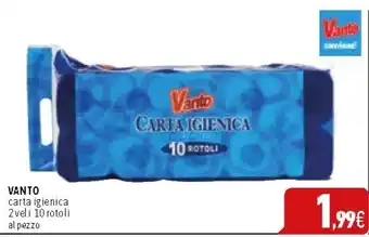 C+C Cash and Carry VANTO carta igienica 2 veli 10 rotoli offerta