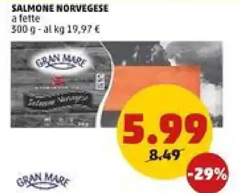 PENNY SALMONE NORVEGESE a fette 300 g offerta