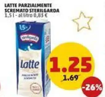 PENNY LATTE PARZIALMENTE SCREMATO STERILGARDA 1,5 l offerta