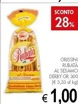 Crai Rubatà Grissini Rubata Al Sesamo Derby offerta