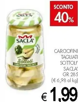 Crai Saclà Sottolì Carciofini Tagliati 285 G(ml) offerta