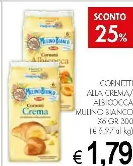 Crai Mulino Bianco Cornetti Crema 300 G(ml) offerta