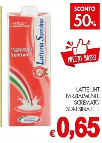 Crai Latteria Soresina Latte Parzialmente Scremato UHT 1000 G(ml) offerta