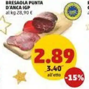 PENNY Bresaola Punta D'Anca IGP offerta