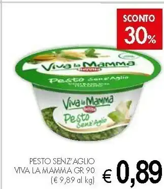 Crai Beretta Beretta - Pesto Senza Aglio Viva la Mamma 90 g(ml) offerta