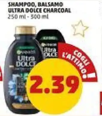 SHAMPOO, BALSAMO ULTRA DOLCE CHARCOAL 250 ml - 500 ml
