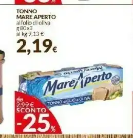 Doro Supermercati Mare aperto Tonno All'Olio Di Oliva 240 G(ml) offerta