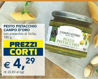 Esselunga Campo d'oro Pesto Pistacchio Con Pistacchio Di Sicilia 180 G(ml) offerta