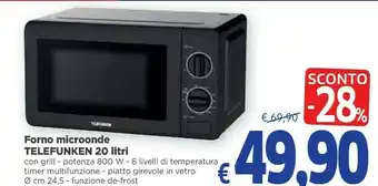 Famila Telefunken Forno Microonde offerta