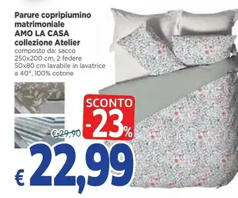 Famila Amo La Casa Parure Copripiumino Matrimoniale offerta
