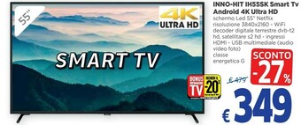 Famila Inno-hit Ih55sk Smart Tv Android 4k Ultra Hd offerta