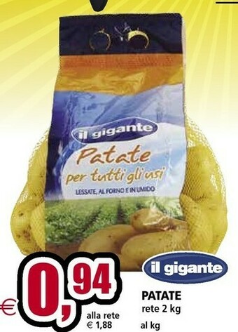 Il Gigante Il Gigante Patate offerta