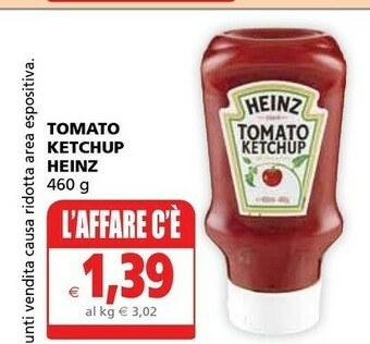 Il Gigante Heinz Tomato Ketchup 460 G(ml) offerta